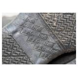 Antique Wool/Felt/Leather Hunting Boots and Black Rubber Buckle Over Boots