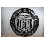 Steel Plate United States Merchant Marines Logo Sign