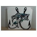Laser Cut Steel Colorized Fish Wall Décor - 16"x16"