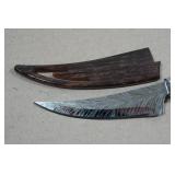 Viking Knife Co Carbon Steel Damascus Style Hunting Knife