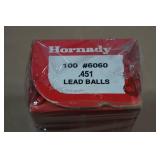 46 Hornady .451" Lead Balls with 38 Percussion Caps