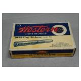 Antique Western .30-40 Krag Ammo Box with 19 Empty Casings