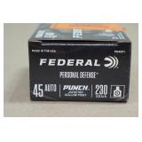 20 Federal Personal Defense .45 Auto 230 Gr Punch JHP Ammo