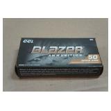 50 CCI Blazer Brass 9mm Luger 124 Gr FMJ Ammo