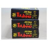 60 TulAmmo .223 Rem 55 Gr FMJ Steel Case Ammo