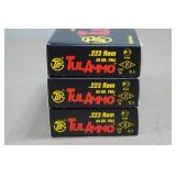 60 TulAmmo .223 Rem 55 Gr FMJ Steel Case Ammo