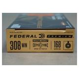 20 Federal Premium .308 Win 168 Gr Gold Medal Center Strike Open Tip Match Ammo
