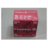 25 Federal Field & Target 20 Gauge 2-3/4" 8 Shot Shotshells