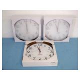 (3) PRIMEX 12" Wireless XR-Series Automatic Analog Time Clocks - NEW
