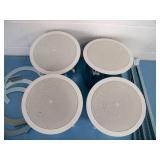 (4) JBL Control 16C/T 2-Way 6.5" Coaxial Ceiling Loudspeakers / Speakers with (5) Tile Rails and (3) C-Rings