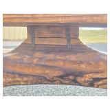 Very Cool Genuine Mid Century WITCO Carved Wood Bench w/Center Table