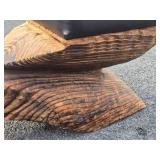 Very Cool Genuine Mid Century WITCO Carved Wood Bench w/Center Table