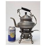 Antique Victorian Tea/Coffee Pot w/Stand & Burner
