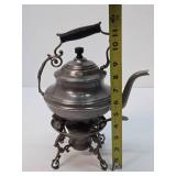 Antique Victorian Tea/Coffee Pot w/Stand & Burner