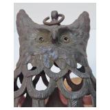 Cast Iron Hanging Owl Lantern