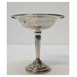 Hallmarked Antique Weighted Sterling Silver Pedestal Bowl