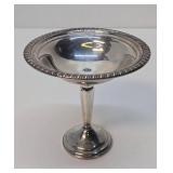 Hallmarked Antique Weighted Sterling Silver Pedestal Bowl