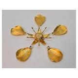 Mint in Box Vintage Mid Century Sectional Metal "Party" Flower