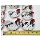 Mid Century Chicken & Rooster Ceramic Trays / Dishes