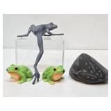 Group of Assorted Frog Decor