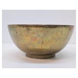 Impressive Vintage Mid Century Heavy Sand Cast Brass Bowl - Made in Italy
