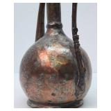 Antique Hammered Copper Middle Eastern Ewer - 15"