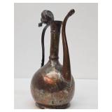 Antique Hammered Copper Middle Eastern Ewer - 15"