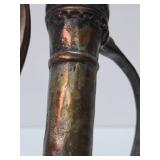 Antique Hammered Copper Middle Eastern Ewer - 15"