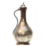 Antique Hammered Copper Middle Eastern Pitcher - 20"