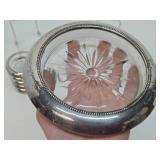 Large Set of Vintage Sterling Silver on Glass Coasters or Ashtrays etc