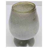 Large Mid Century Heavy Handblown Murano Style Oversized Bubble Glass Goblet