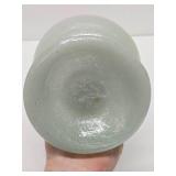 Large Mid Century Heavy Handblown Murano Style Oversized Bubble Glass Goblet