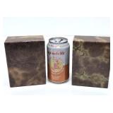 Mid Century Hand Carved Italian Alabaster Block Bookends