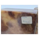 Mid Century Hand Carved Italian Alabaster Block Bookends