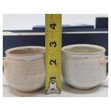 3 Sets of Vintage Japanese Designer Stoneware Pottery Mugs by Takeuchi