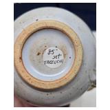 3 Sets of Vintage Japanese Designer Stoneware Pottery Mugs by Takeuchi