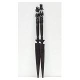 Decorative Vintage Carved Wood African Figural Letter openers