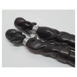 Decorative Vintage Carved Wood African Figural Letter openers