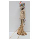 Large Old Vintage Handmade Carved Indonesian Marionette