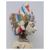 Large Old Vintage Handmade Carved Indonesian Marionette