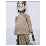 Large Old Vintage Handmade Carved Indonesian Marionette