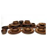 Wonderful Collection of Original Mid Century Teakwood Dishware