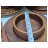 Wonderful Collection of Original Mid Century Teakwood Dishware