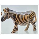 Collection of Carved Wood Animals & Brass Giraffe