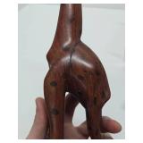 Collection of Carved Wood Animals & Brass Giraffe