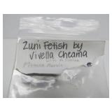 2 Carved Picasso Marble Zuni Fetishes by Vivella Cheama