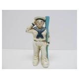 2 Heavy Cast Iron Coin Banks - Sailor & Humpty Dumpty