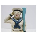 2 Heavy Cast Iron Coin Banks - Sailor & Humpty Dumpty