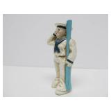 2 Heavy Cast Iron Coin Banks - Sailor & Humpty Dumpty