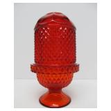 Mid Century Red / Amberina Glass Fairy Lamp